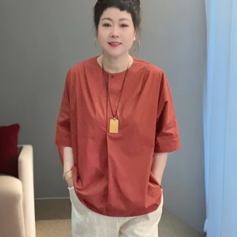 新思维原创一粒扣套头衬衣，上身舒服百搭时尚休闲显瘦小众女装