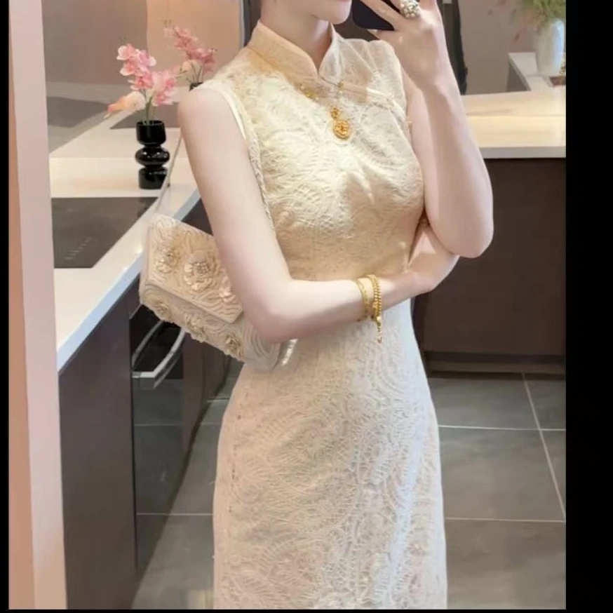 【婉婉定制】新中式欧若风【白莲】连衣裙预CDW5LYQ5366