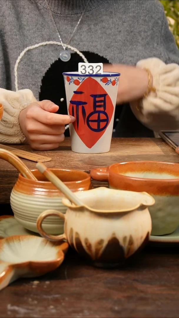 盘高颜值粗陶餐具限时抢购