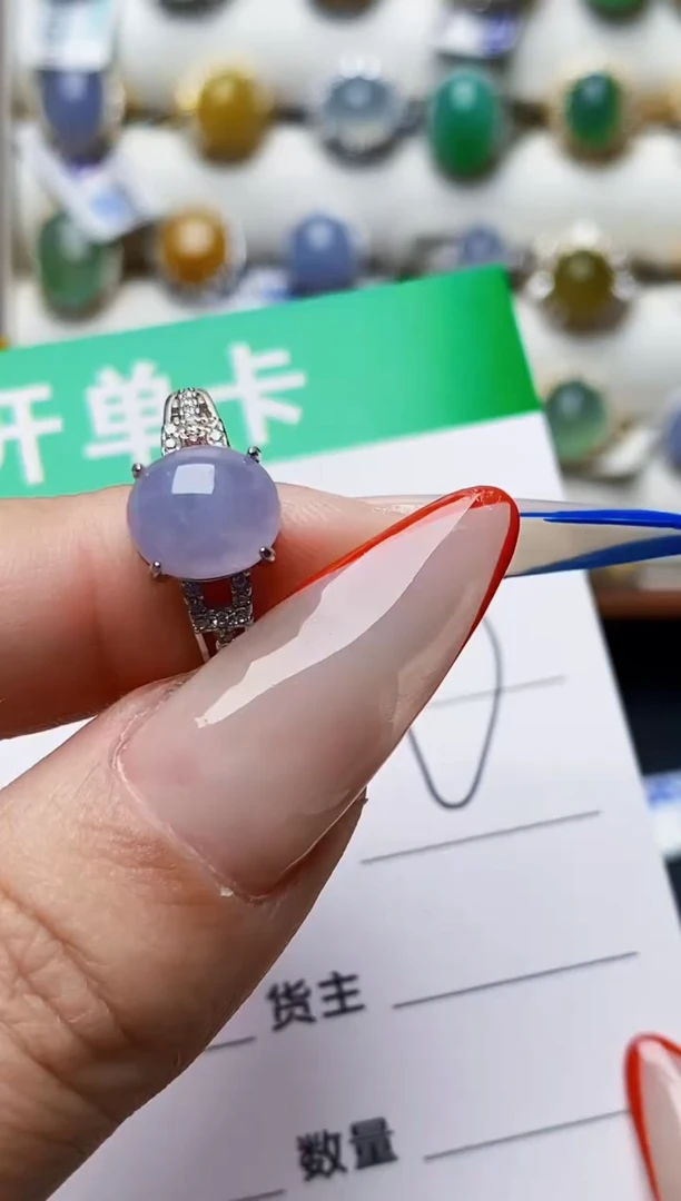 银S925镶嵌戒指翡翠3131