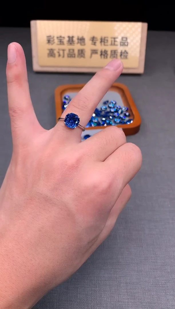 银S925镶嵌戒指托帕石2222