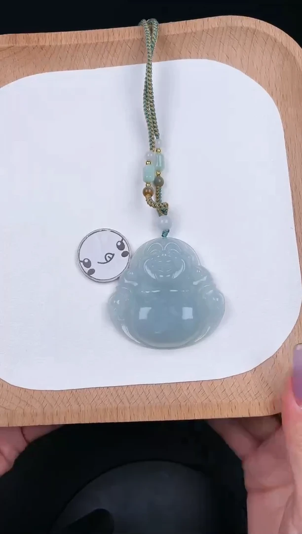 翡翠未镶嵌颈饰孤品5X002高冰晴底大佛