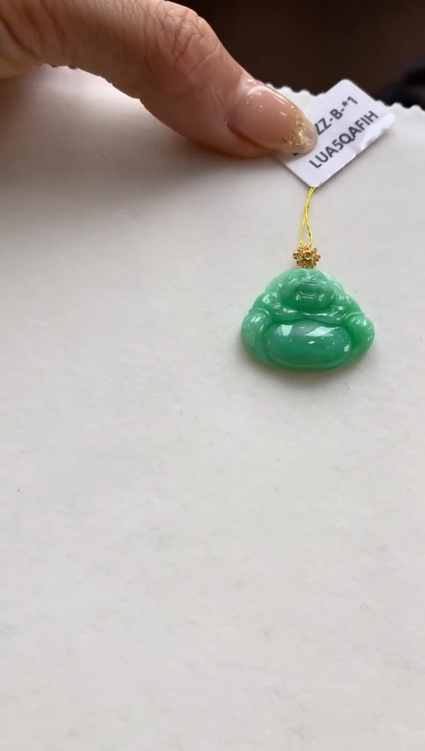 【闪购商品】翡翠颈饰18K金镶嵌佛公