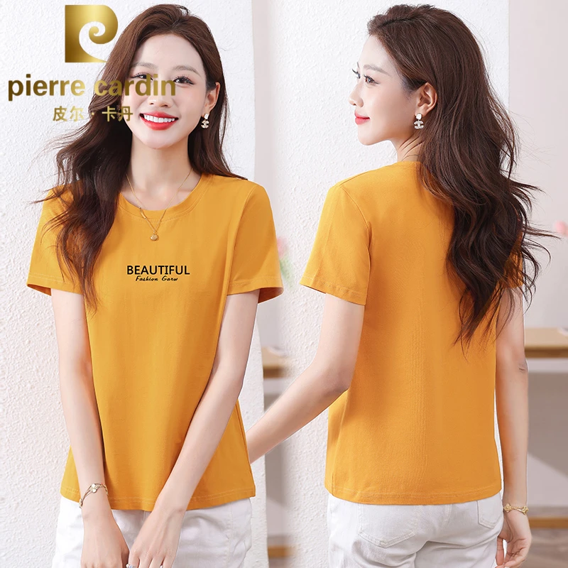 t恤洋气夏天爆款女款皮尔卡丹显瘦新款短袖T恤女2025夏季单T