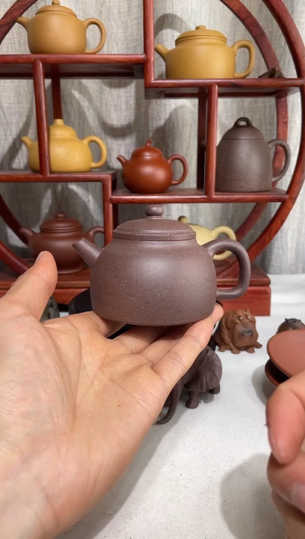 【闪购商品】紫砂茶壶台西底槽青手工泥仲芳圆壶150cc