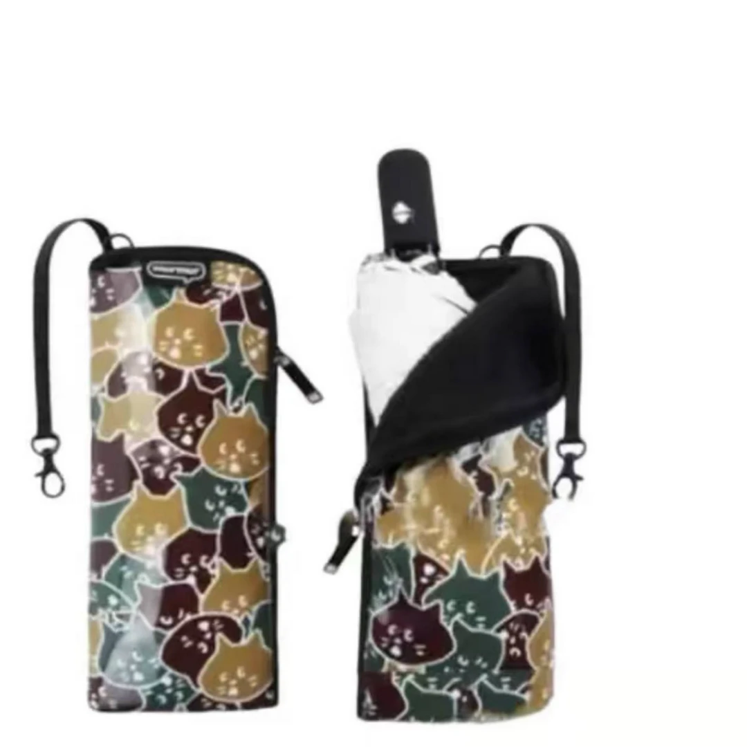 V37 可爱惊讶猫卡通图案收纳包