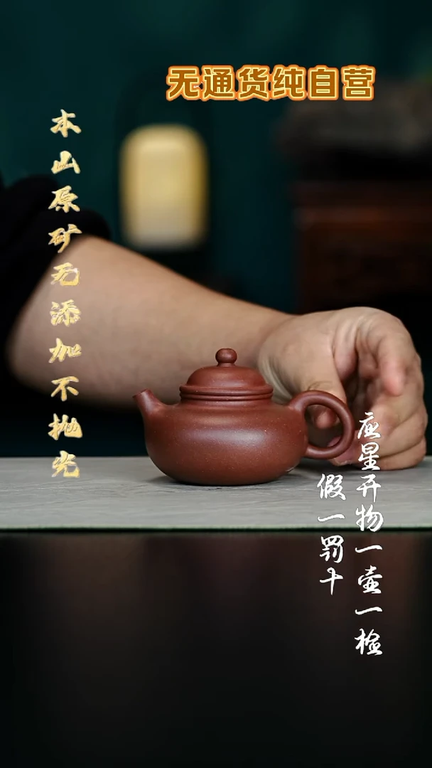 茶壶紫砂云母底槽青 容天 150cc