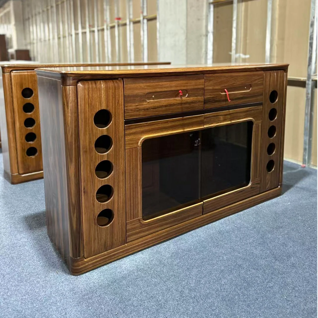 【品牌库存】146*45*87 乌金木餐边柜全实木客厅餐厅