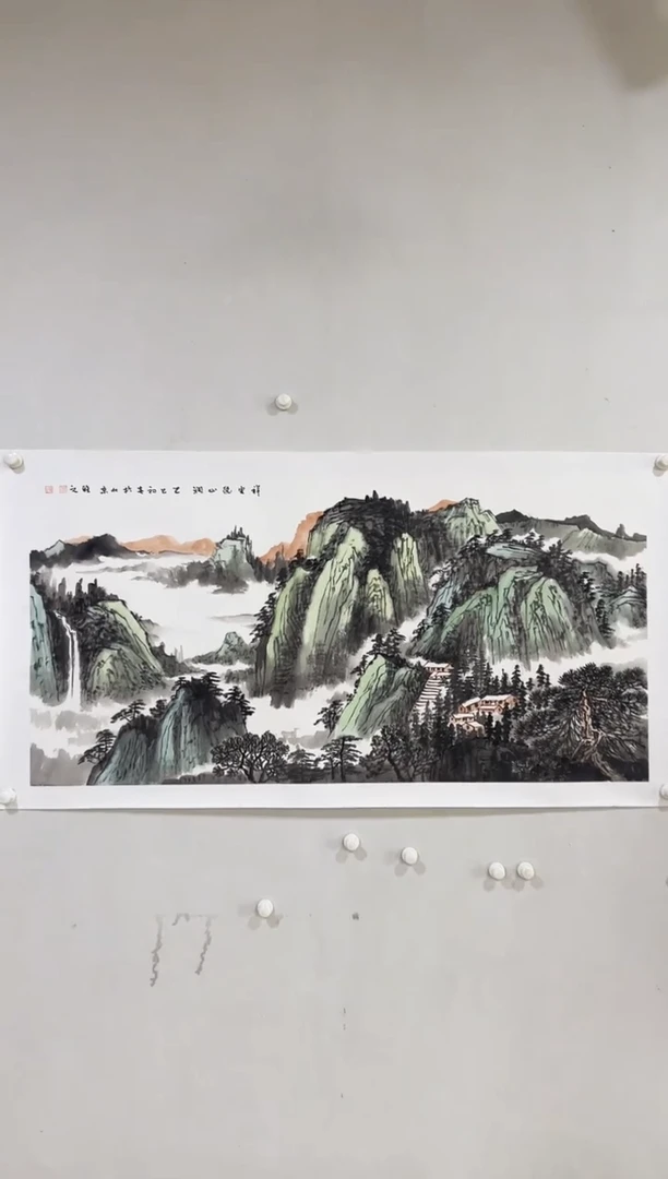 国画Y-谢老师绘画作品-8平尺（带荣宝斋宁波证书）