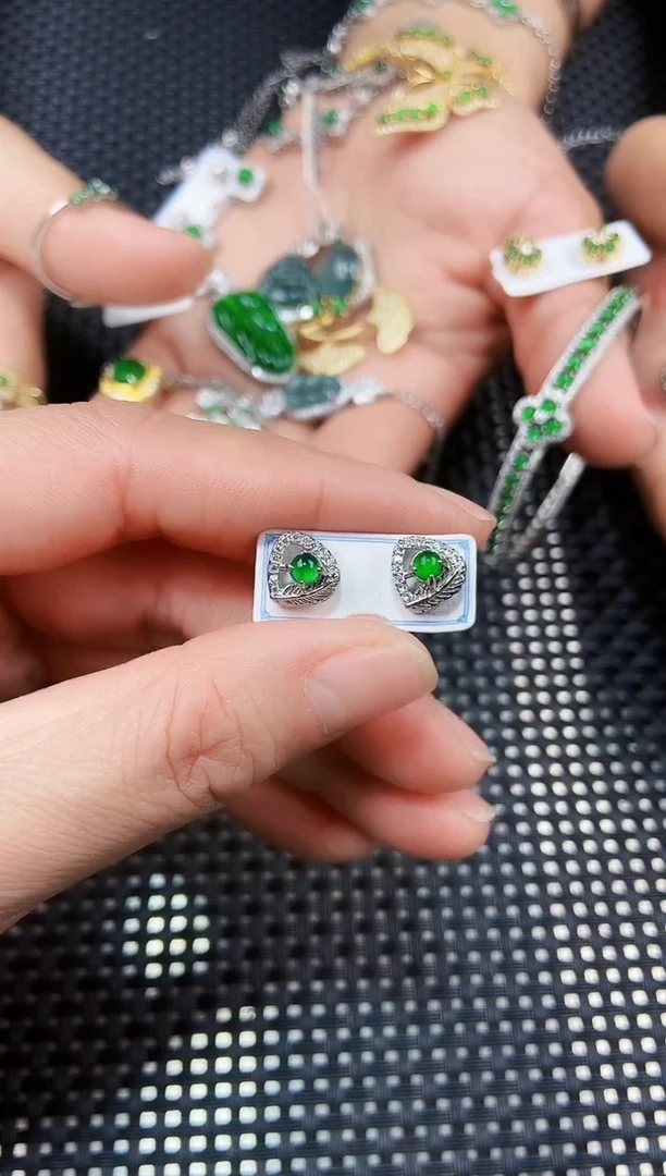 【闪购商品】翡翠耳饰未镶嵌11111111