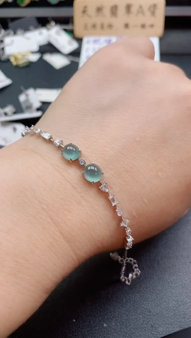 银S925镶嵌戒指翡翠1