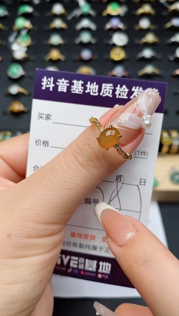 翡翠戒指银S925镶嵌.............