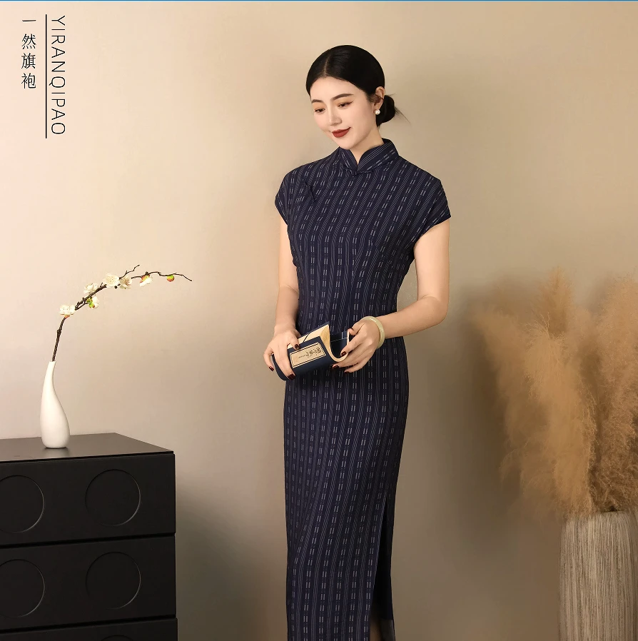 【氧气】2025夏款国风显瘦气质优雅经典日常旗袍120CM