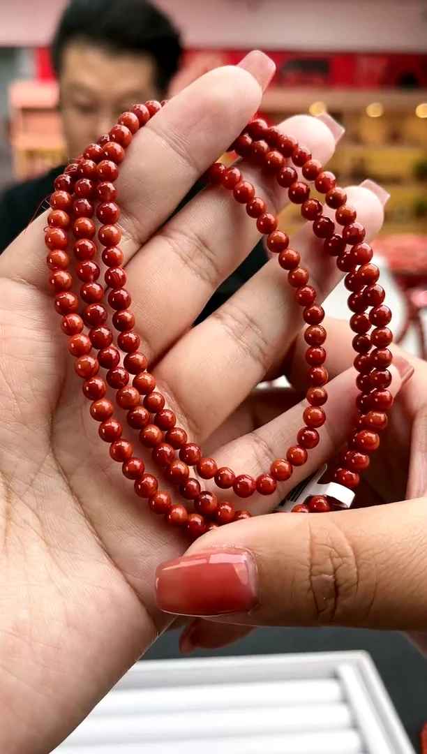 【闪购商品】南红玛瑙卡4瓦西火焰长链-多样性发一件未镶嵌一件47