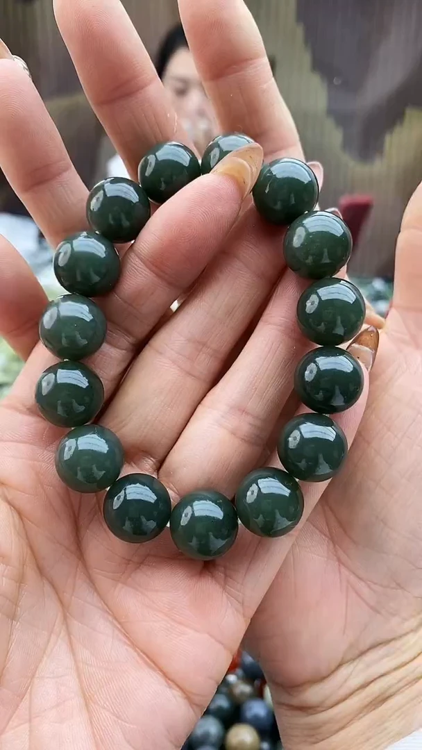 未镶嵌手串和田玉且末蓝14