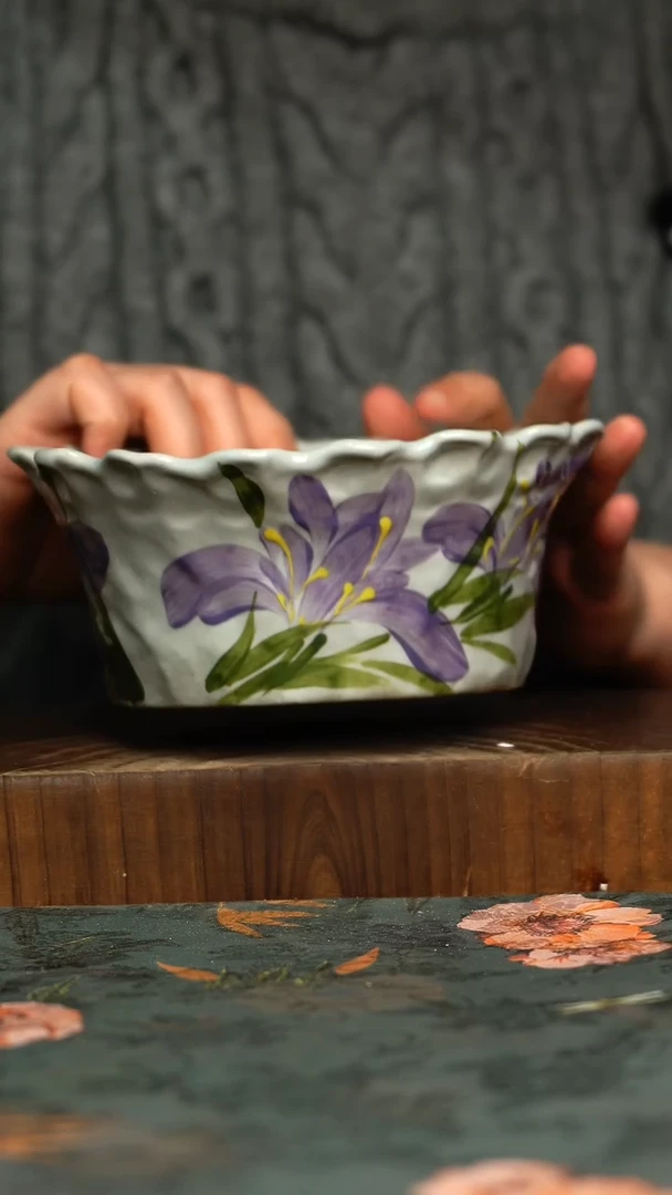 杯釉下彩手工手绘同款陶器