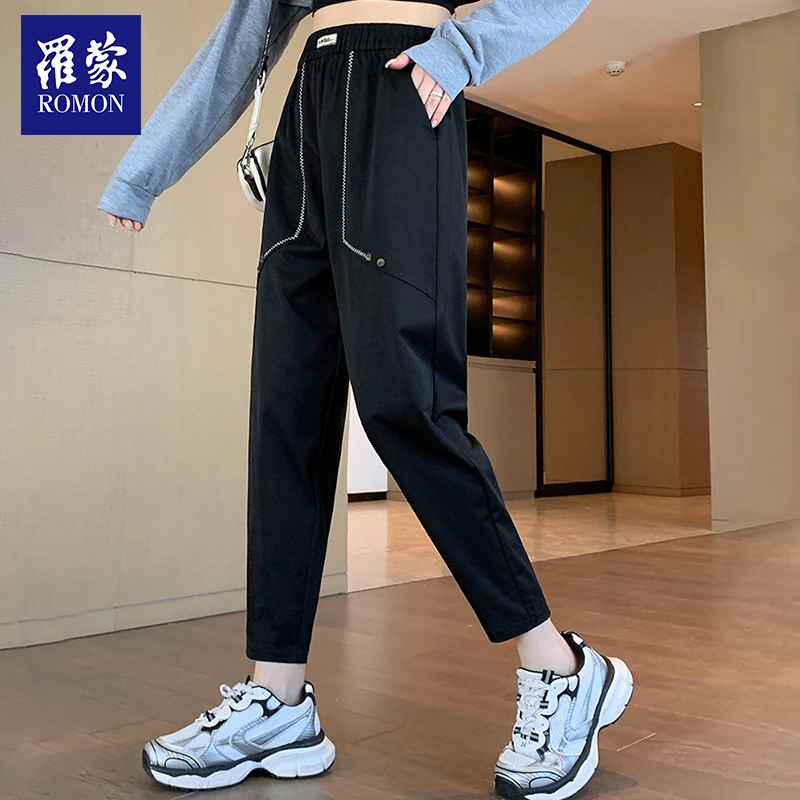 【丽公主专属】罗蒙夏季女士休闲宽松萝卜裤XXK42691