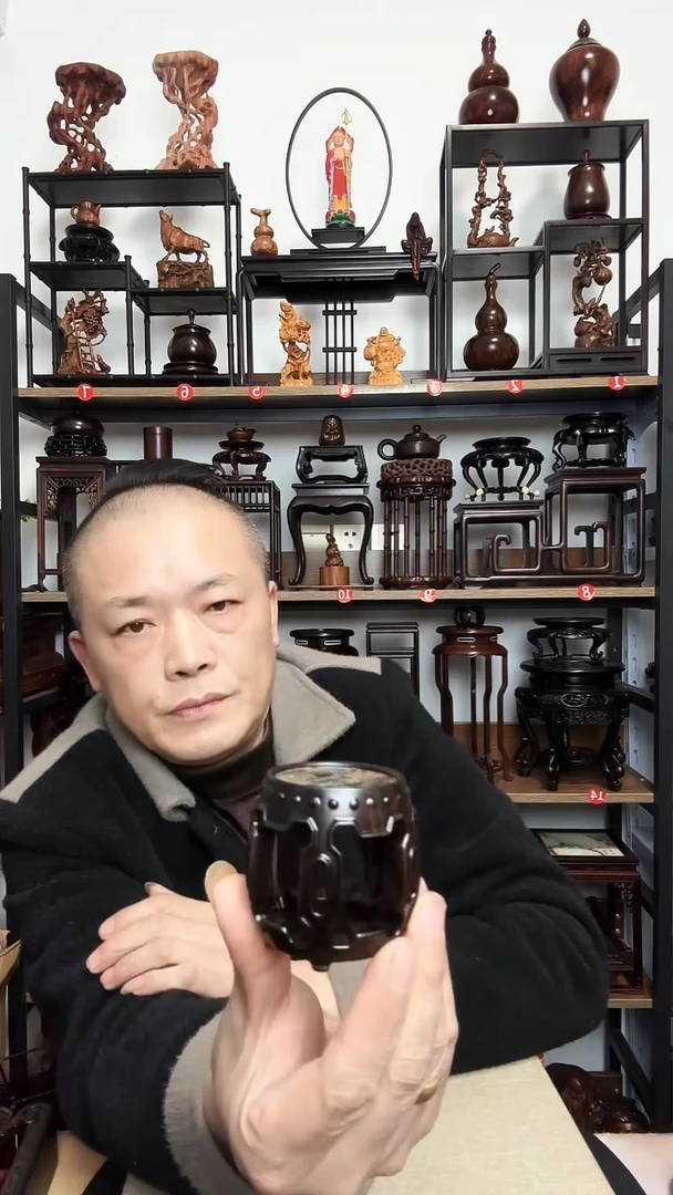 紫砂底座木4.5内径