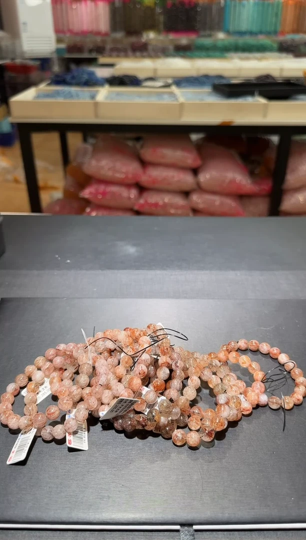 水晶手链未镶嵌D级黑金超手串9mm(多样性发其一)