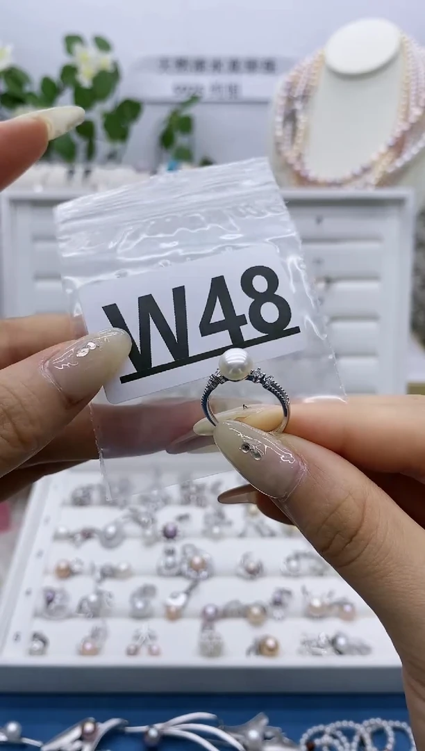 银S925镶嵌无淡水珍珠鱼*摆W48