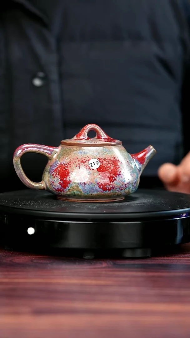 壶瓷219#李朝斐一级品原矿钧瓷石瓢壶