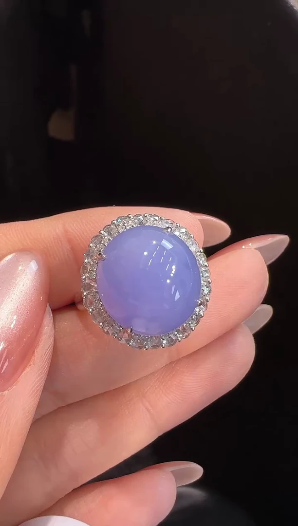 【闪购商品】翡翠戒指18K金镶嵌戒指两用款