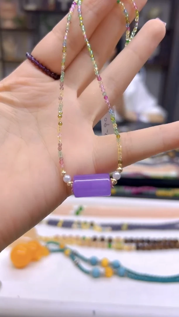 翡翠未镶嵌颈饰DIY款X532