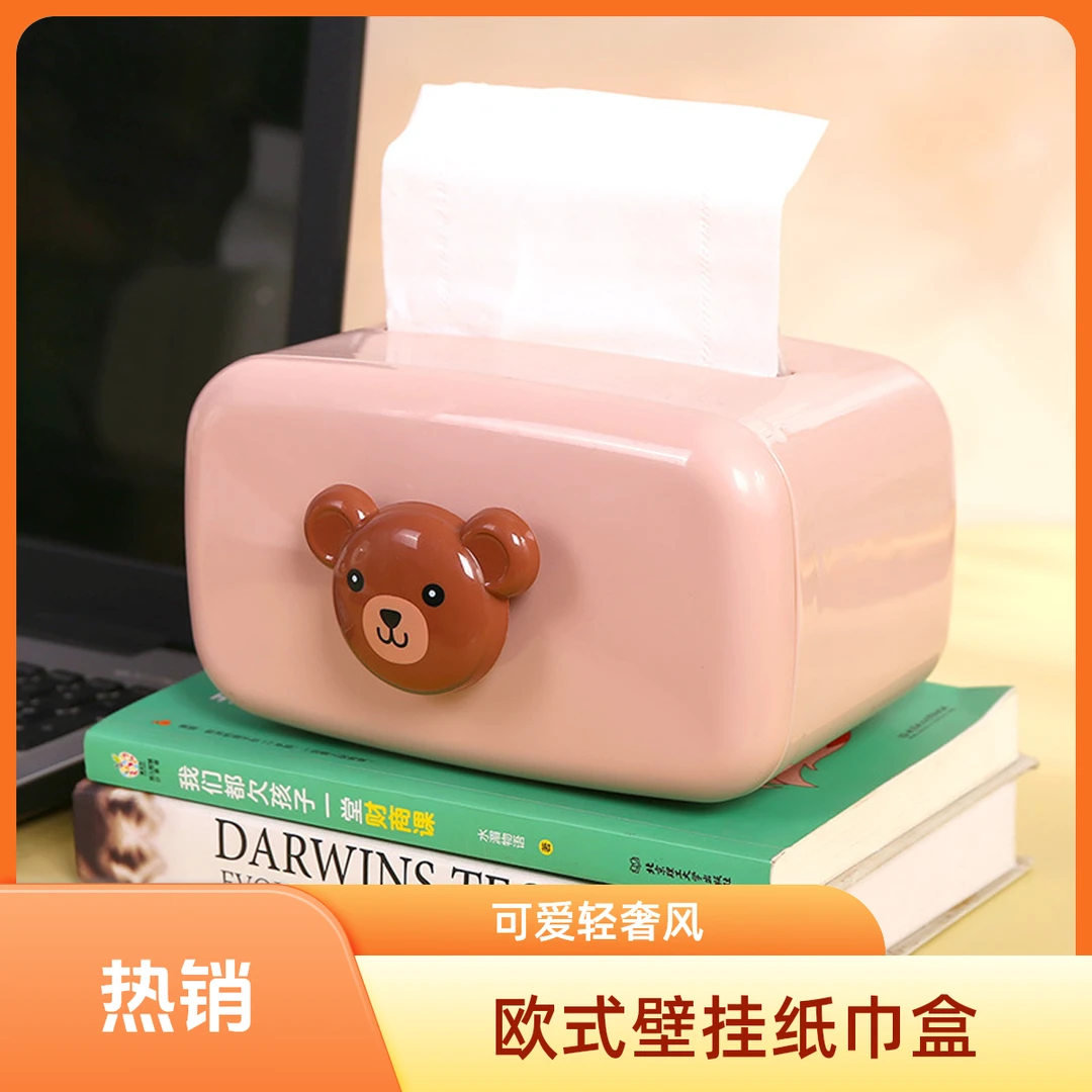 壁挂式纸盒纸巾盒抽纸盒客厅收纳盒可爱轻奢餐厅家用遥控器茶几少