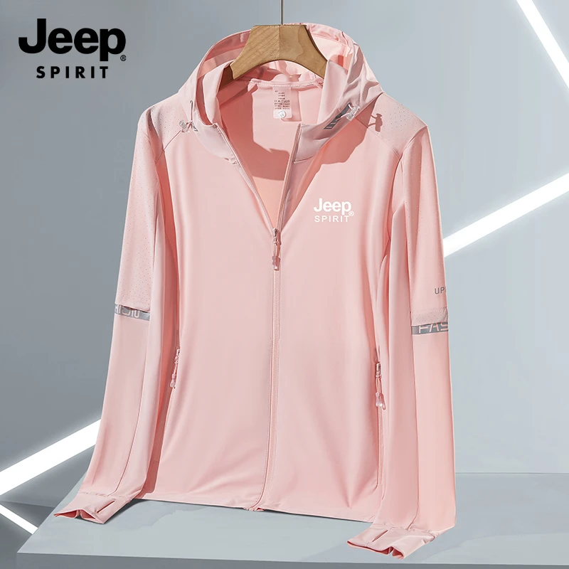 JEEP SPIRIT吉普高端冰丝防晒衣女新款夏季防紫外线外套防晒服男