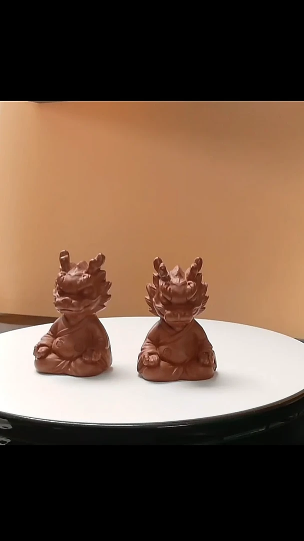 摆件紫砂打坐龙摆件 1对