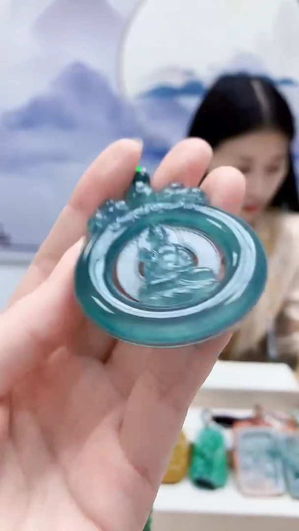 未镶嵌定制翡翠4812ry-毛货挂件