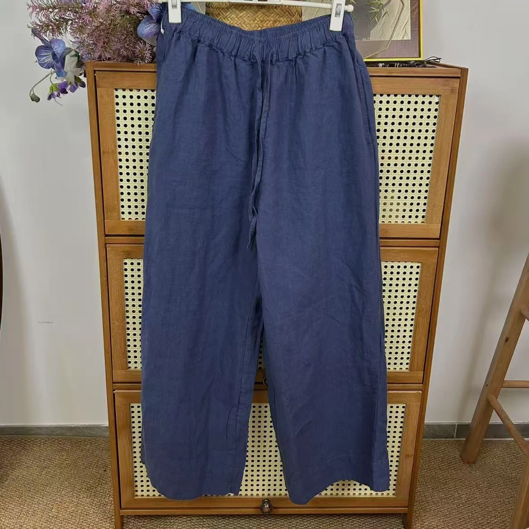 【老粉bi买福利】汉麻24支酵素洗休闲宽松直筒裤