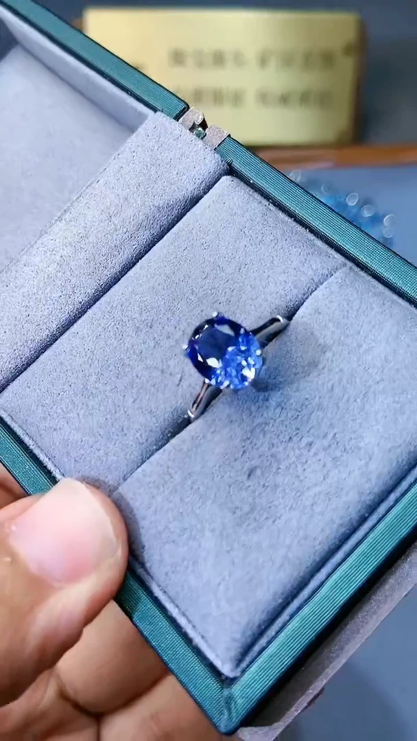 【闪购商品】蓝宝石戒指银S925镶嵌1564