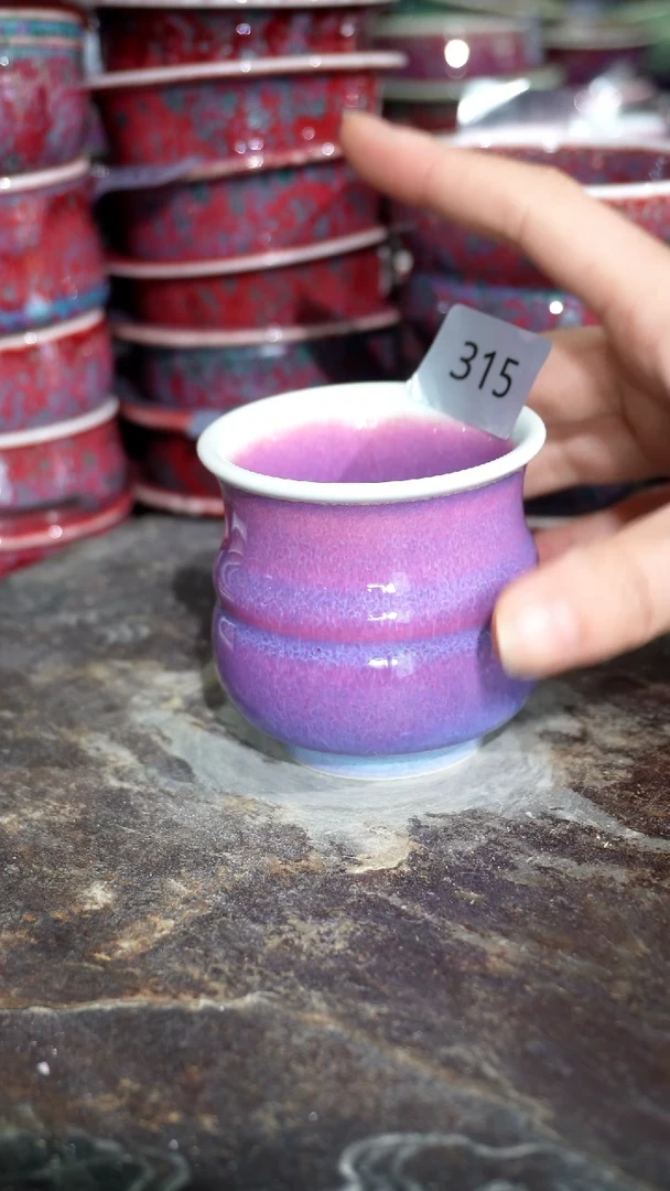 摆件陶精品窑变钧瓷茶器