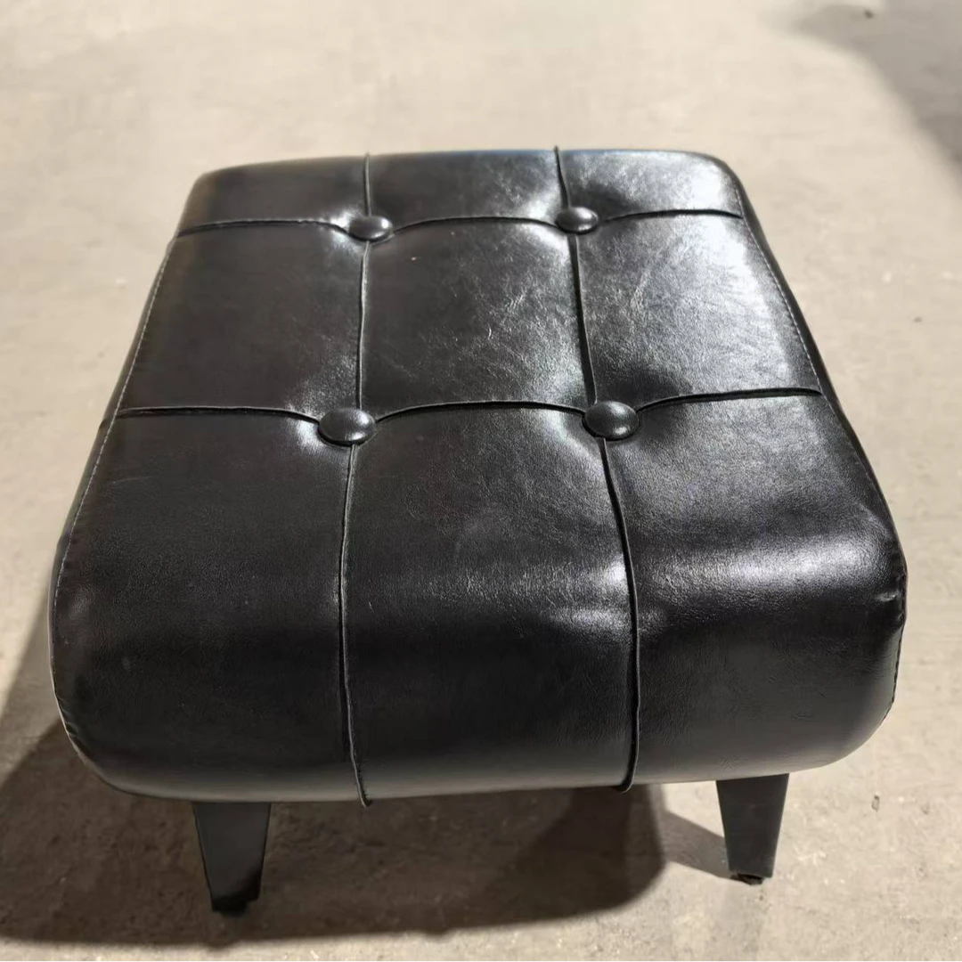 皮革凳创意家居换鞋凳居家客厅玄关凳方凳颜色随机 2MG