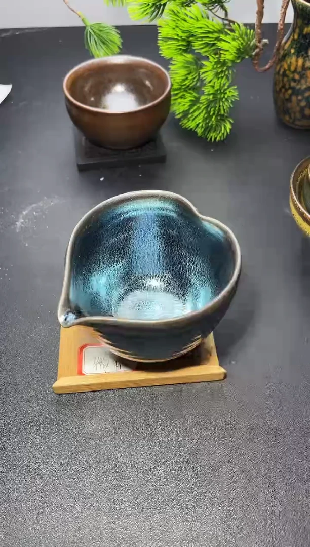 茶盏66（微瑕）叶紫建盏