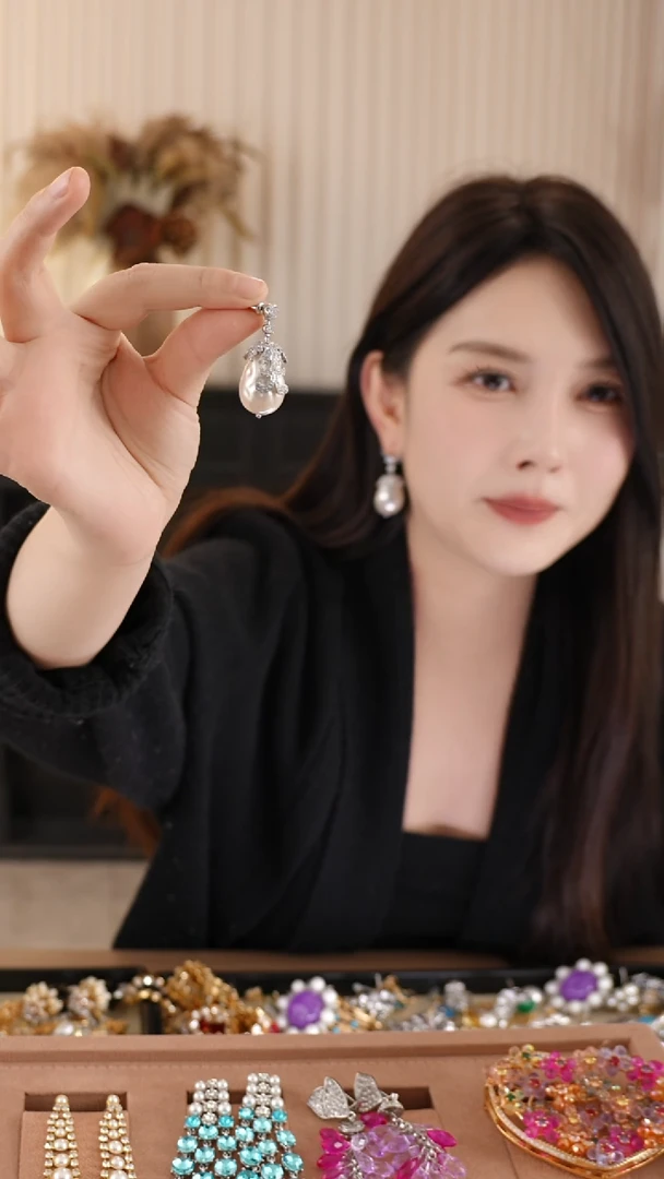 纯铜合金琉璃耳饰