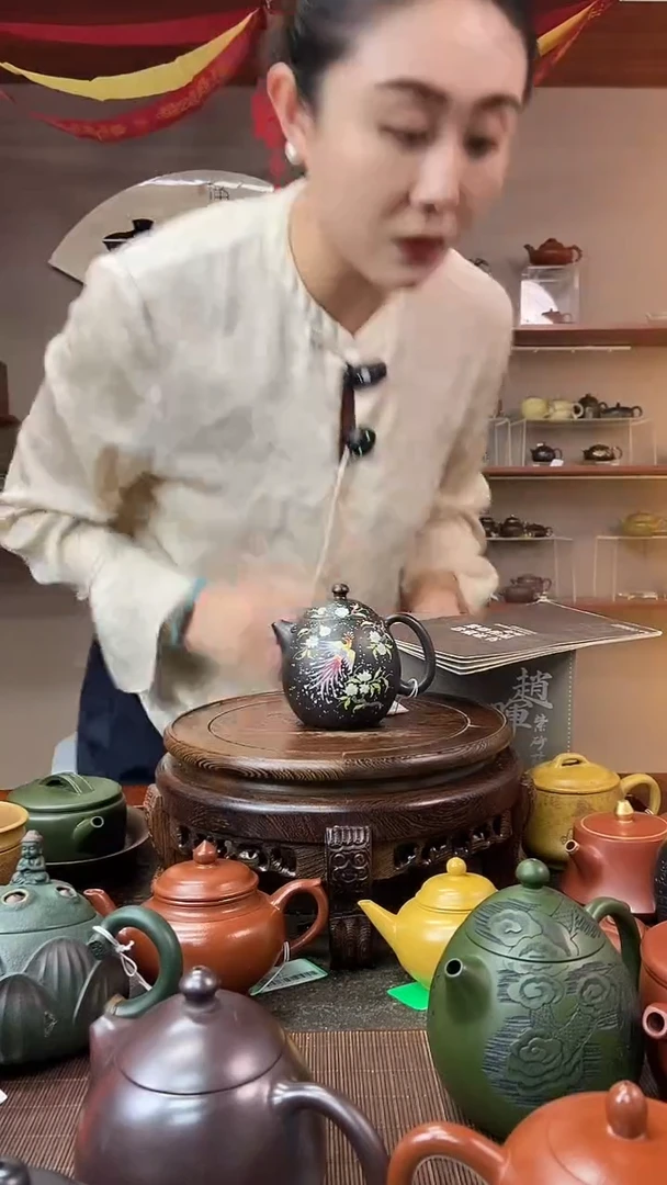 茶壶紫砂凤凰来仪龙蛋 石黄 赵晖