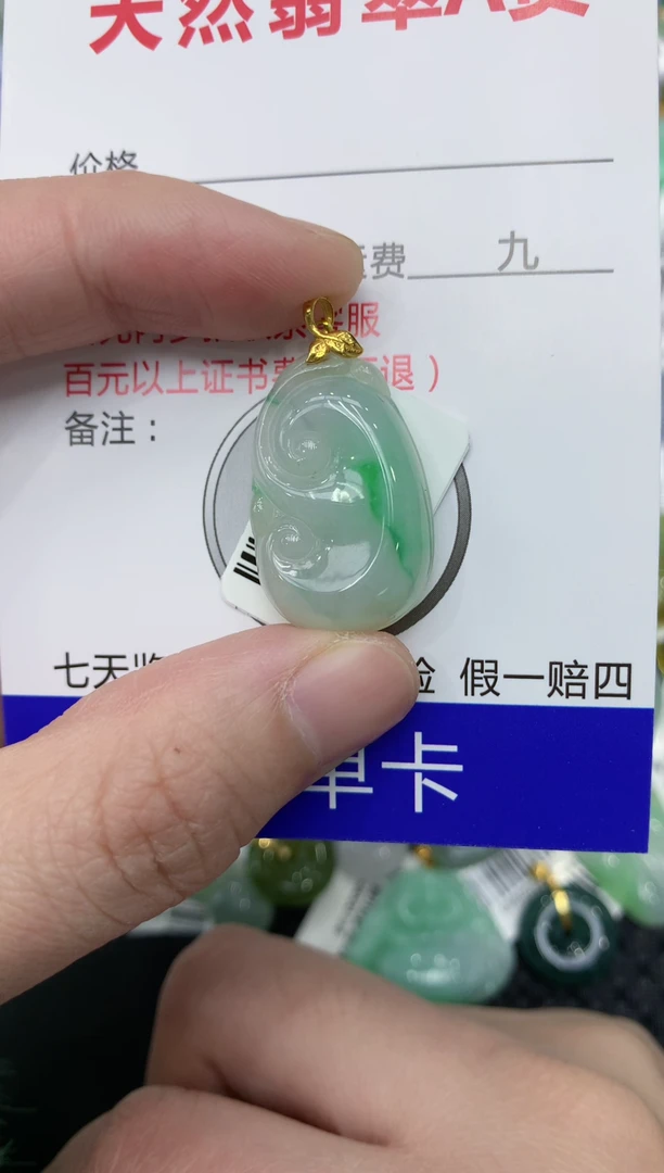 【闪购商品】翡翠颈饰18K金镶嵌111111111