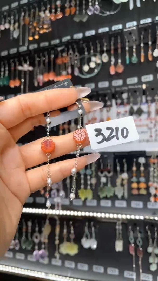 紫晶耳饰银S925镶嵌喜欢拍