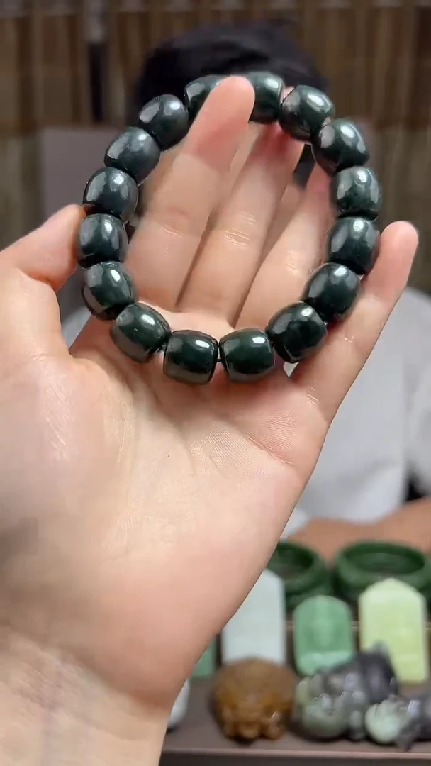 和田玉未镶嵌颈饰挂件14MM