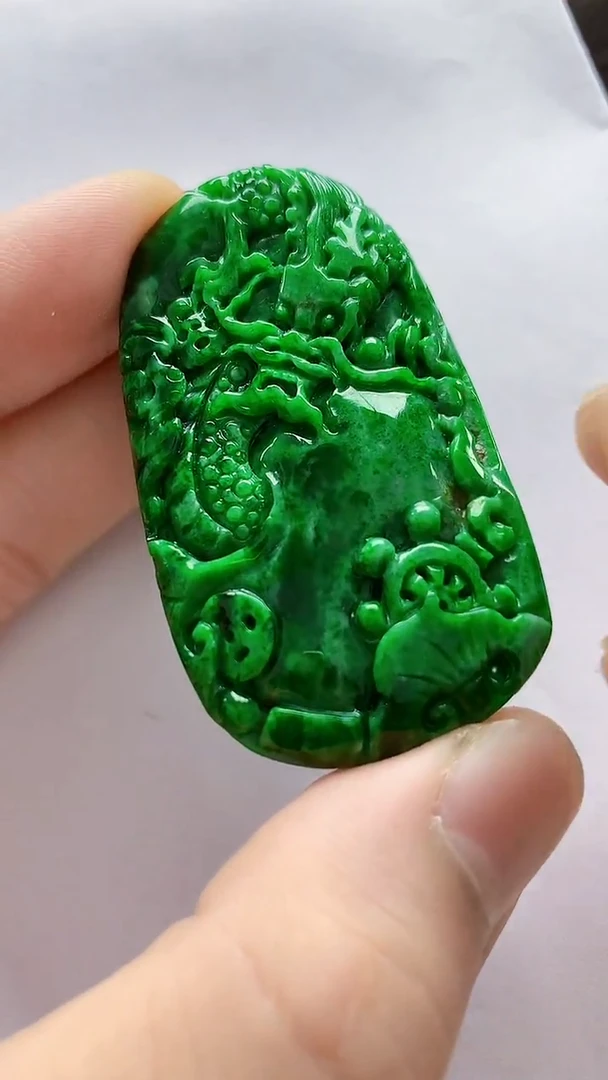 未镶嵌定制翡翠5145bb-毛货挂件赠珠链25