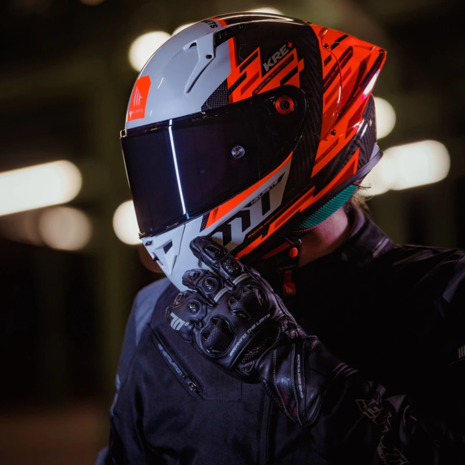 MTKRE蛇纹碳纤全盔摩托车四季通用头盔骑行装备男女同款赛车盔