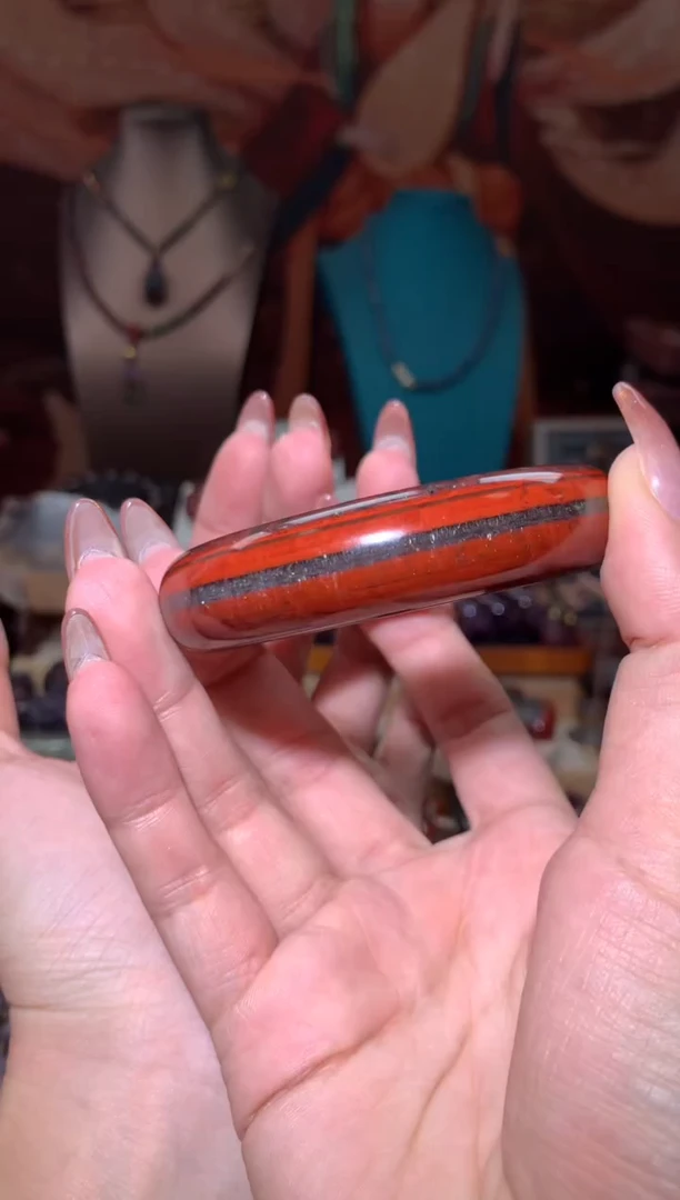 未镶嵌手镯水晶红极光一线天手镯多样性发其1