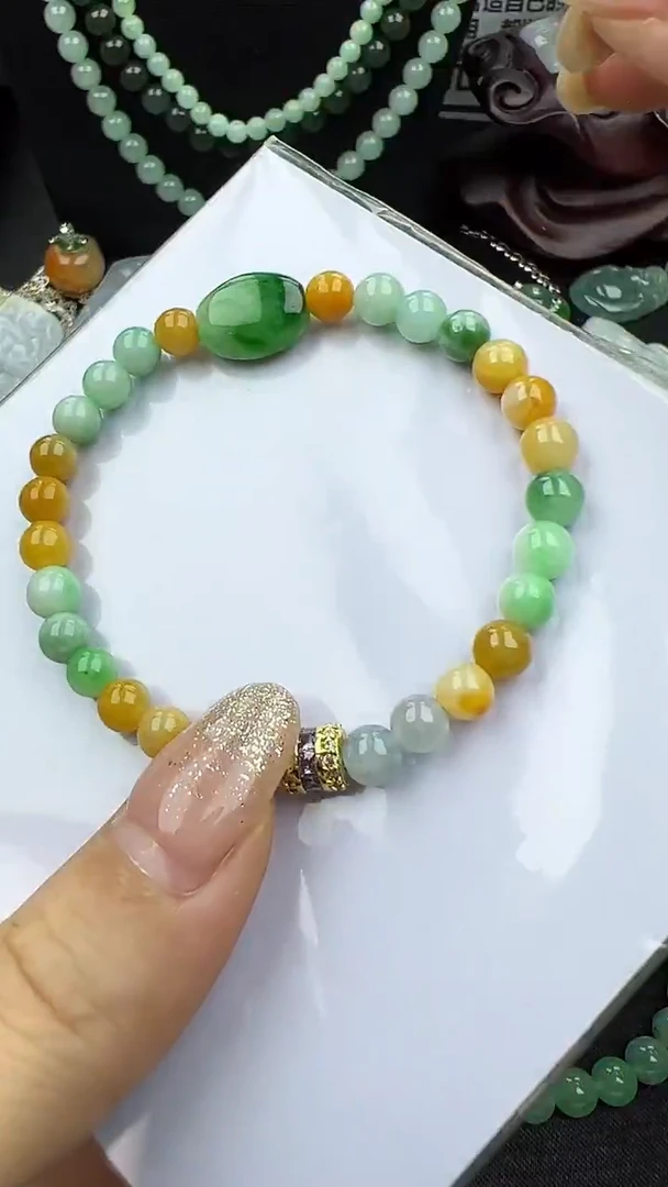 未镶嵌手串翡翠玉珠手串