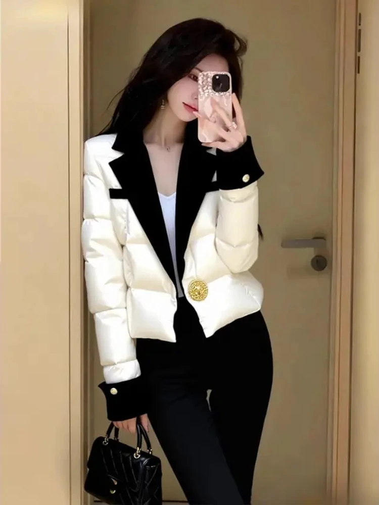 2025新款冬装超好看韩系夹棉保暖加厚棉衣棉服短款独特小香风外套