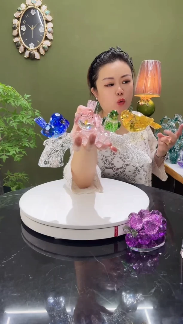 人造水晶四喜临门水晶摆件