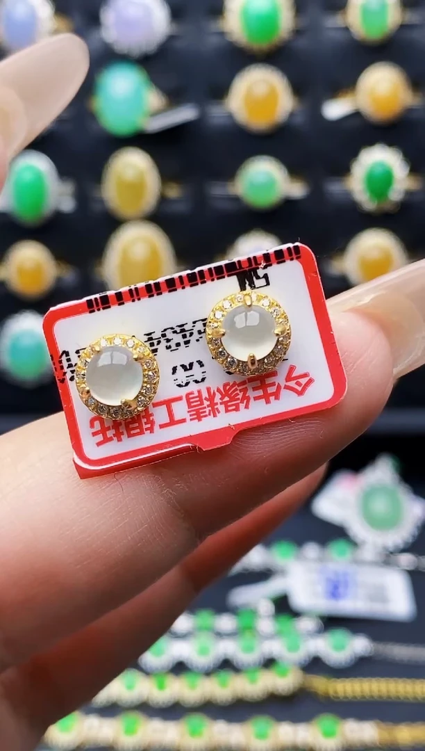 银S925镶嵌戒指翡翠0106