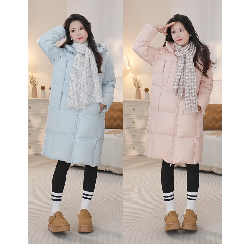 <汤汤>小个子定制冬季羽绒服宽松潮流防风保暖运动时尚中长款