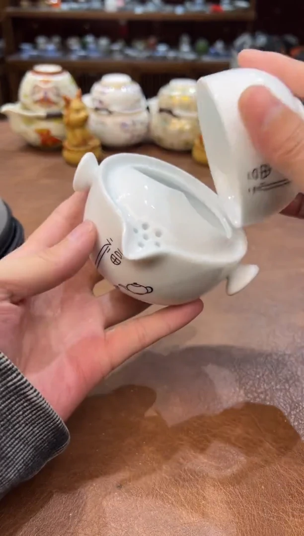 真的很便宜会开片的旅行茶具··